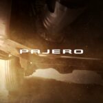 Unterboden-Teaser des neuen Mitsubishi Pajero mit Leiterrahmen und hinterer Starrachse