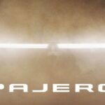 Verhüllter neuer Mitsubishi Pajero mit sichtbarer seitlicher LED-Lichtsignatur