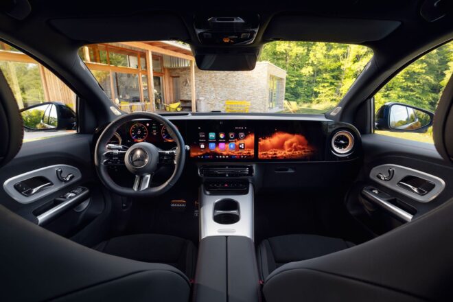 Cockpit des Mercedes GLA 2028 mit MBUX Superscreen