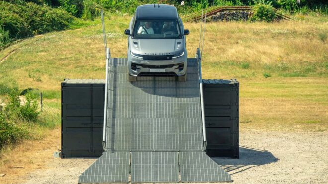 Batterie und elektrische Antriebseinheit des Range Rover Sport Electric