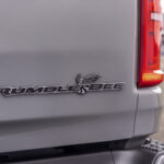 Rumble-Bee-Emblem an der grauen Heckklappe